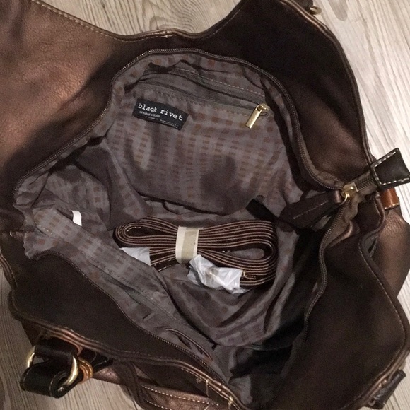 Black Rivet Bags Black Rivet Brown Leather Purse Poshmark